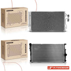 2X Radiator & AC Condenser for BMW 335i 428i 435i M235i (2011–2016)