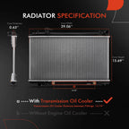 Radiator with Oil Cooler for Nissan 350Z (2003–2006)