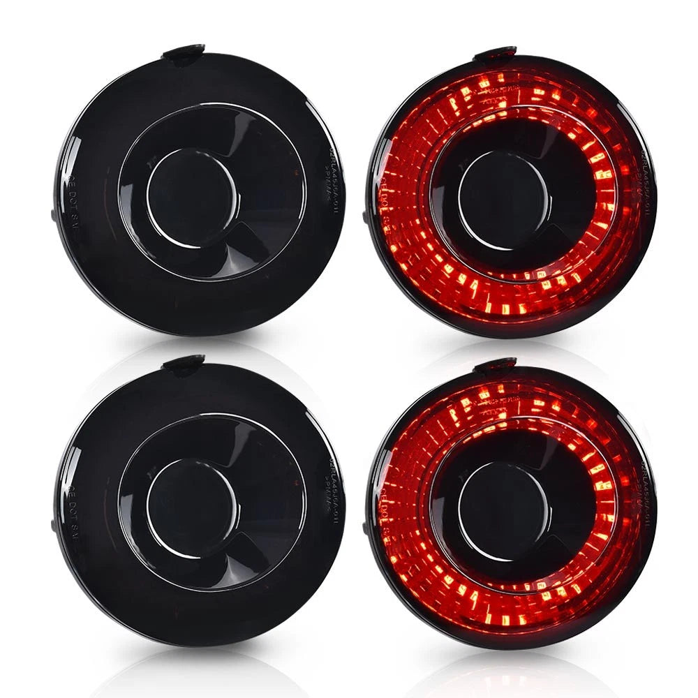 Set of 4 LED Tail Lights for Chevy Corvette C6 (2005–2013) Smoke/Red