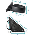 Left Driver Mirror for Dodge Ram 1500 (2013–2019) - Power Fold, Heated, Temp Sensor