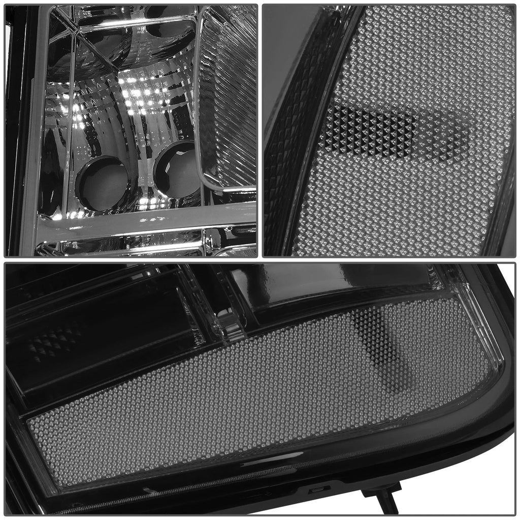 Smoked Housing Clear Corner Headlight Lamps for GMC Sierra 1500 2500HD (2007–2014)