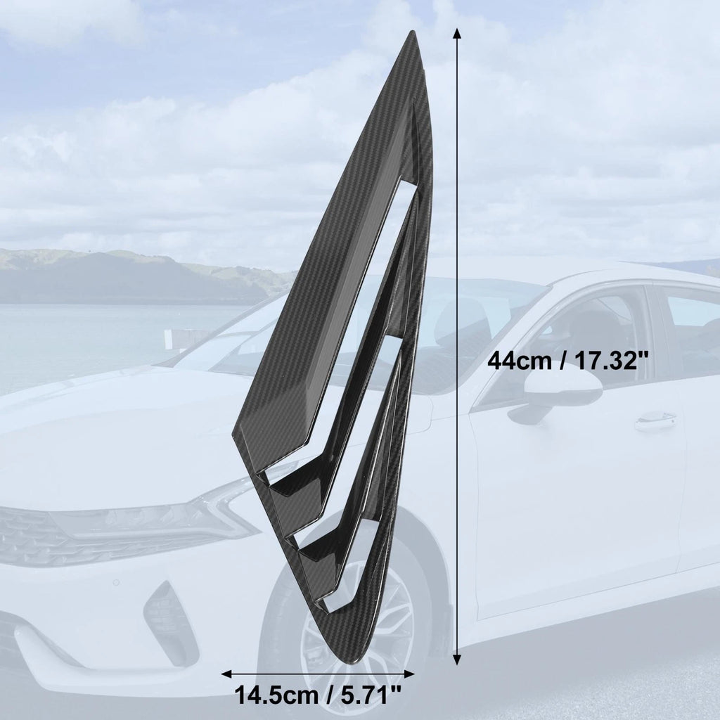 2X Rear Window Louver Air Vent Cover for Kia K5 (2021–2022) Carbon Fiber