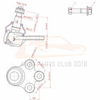 Set of 6 Tie Rod Ends & Ball Joints for Buick LeSabre/Riviera