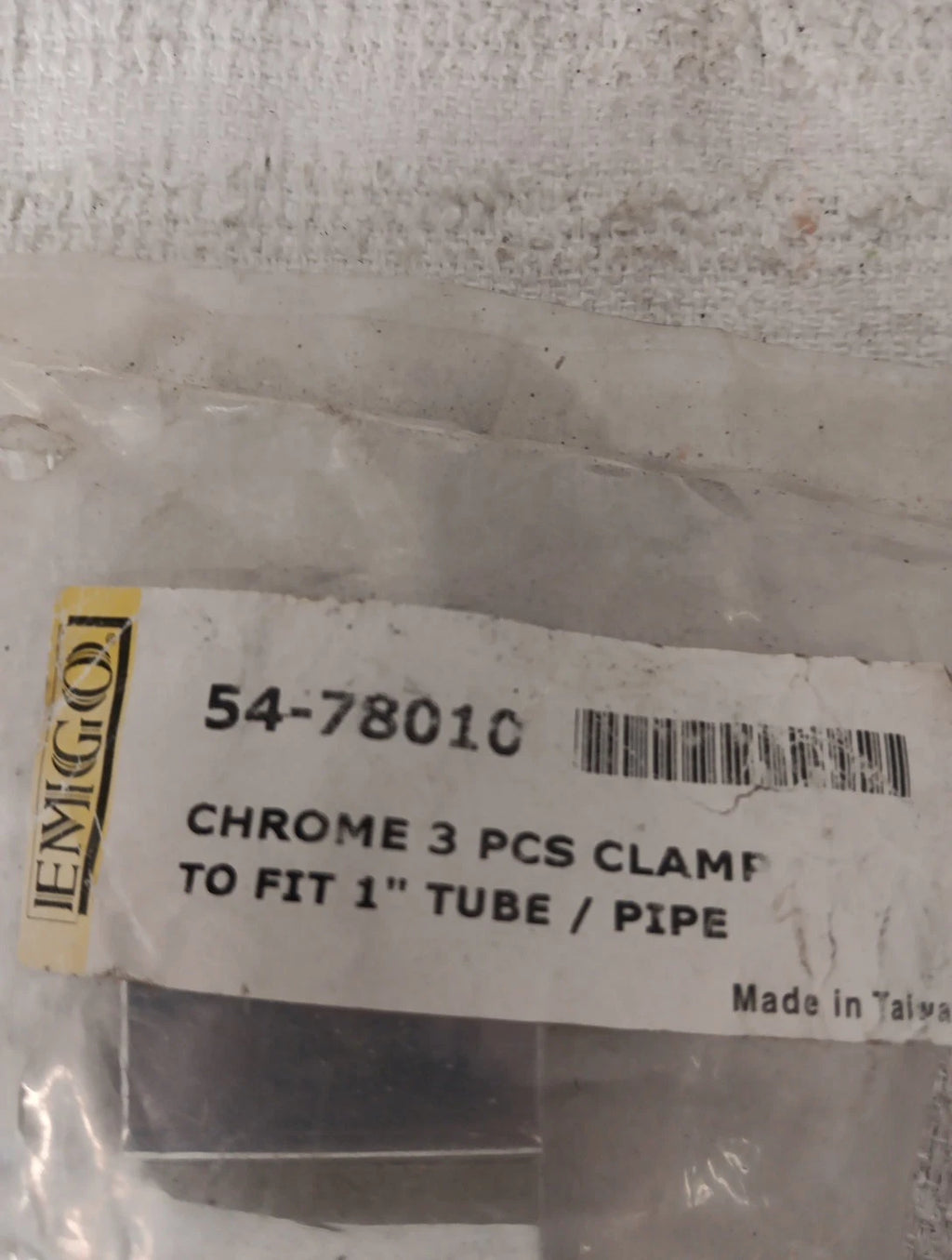 3 Piece Chrome Clamp for 1 Inch Tube or Pipe