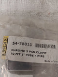 3 Piece Chrome Clamp for 1 Inch Tube or Pipe