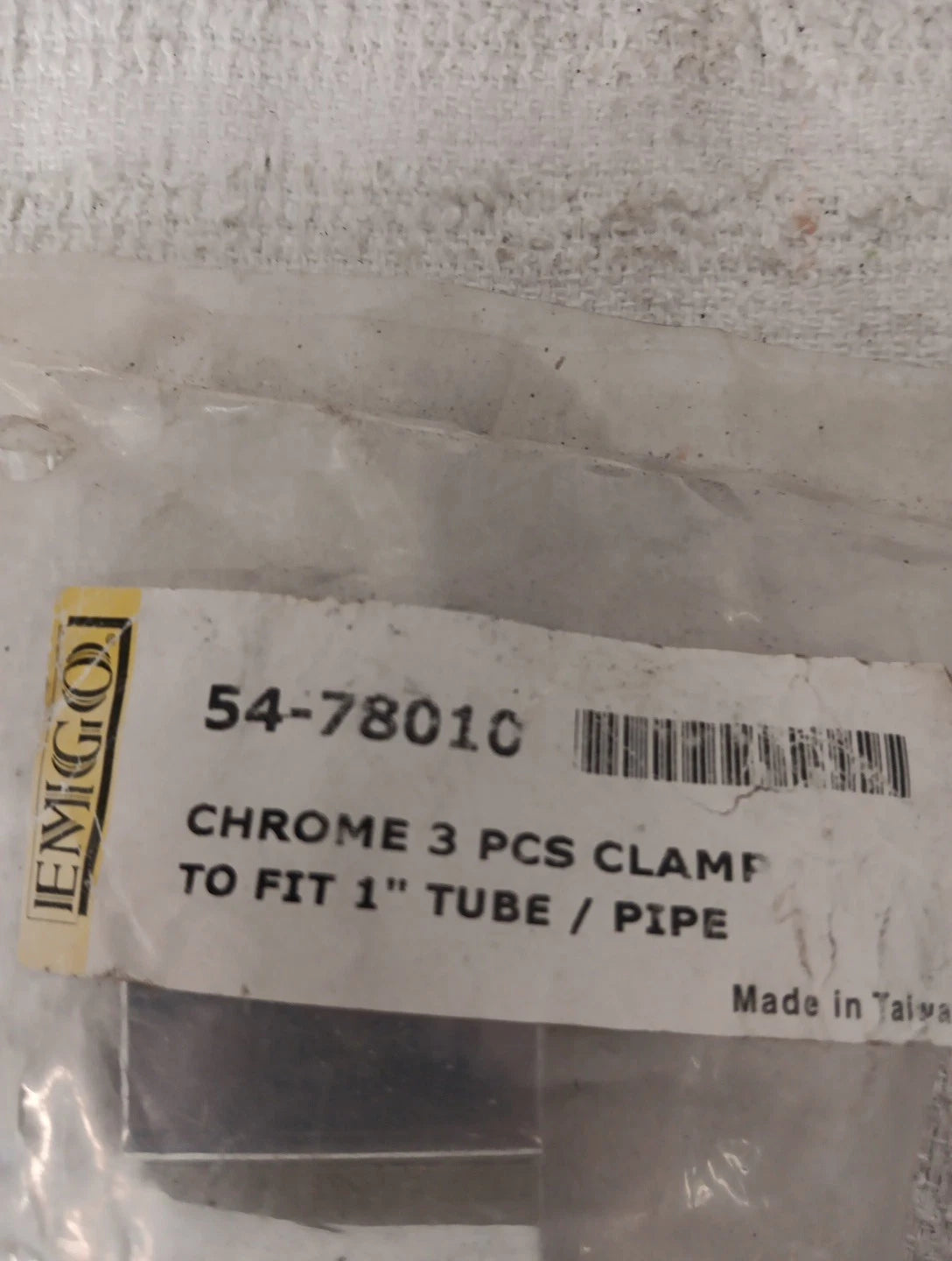 3 Piece Chrome Clamp for 1 Inch Tube or Pipe