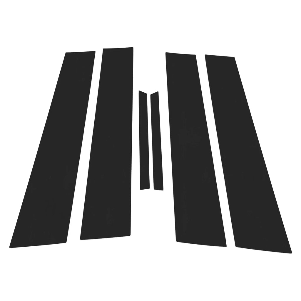 6 Pcs Door Pillar Window Trim for Toyota Mark X (2009–2019) Black