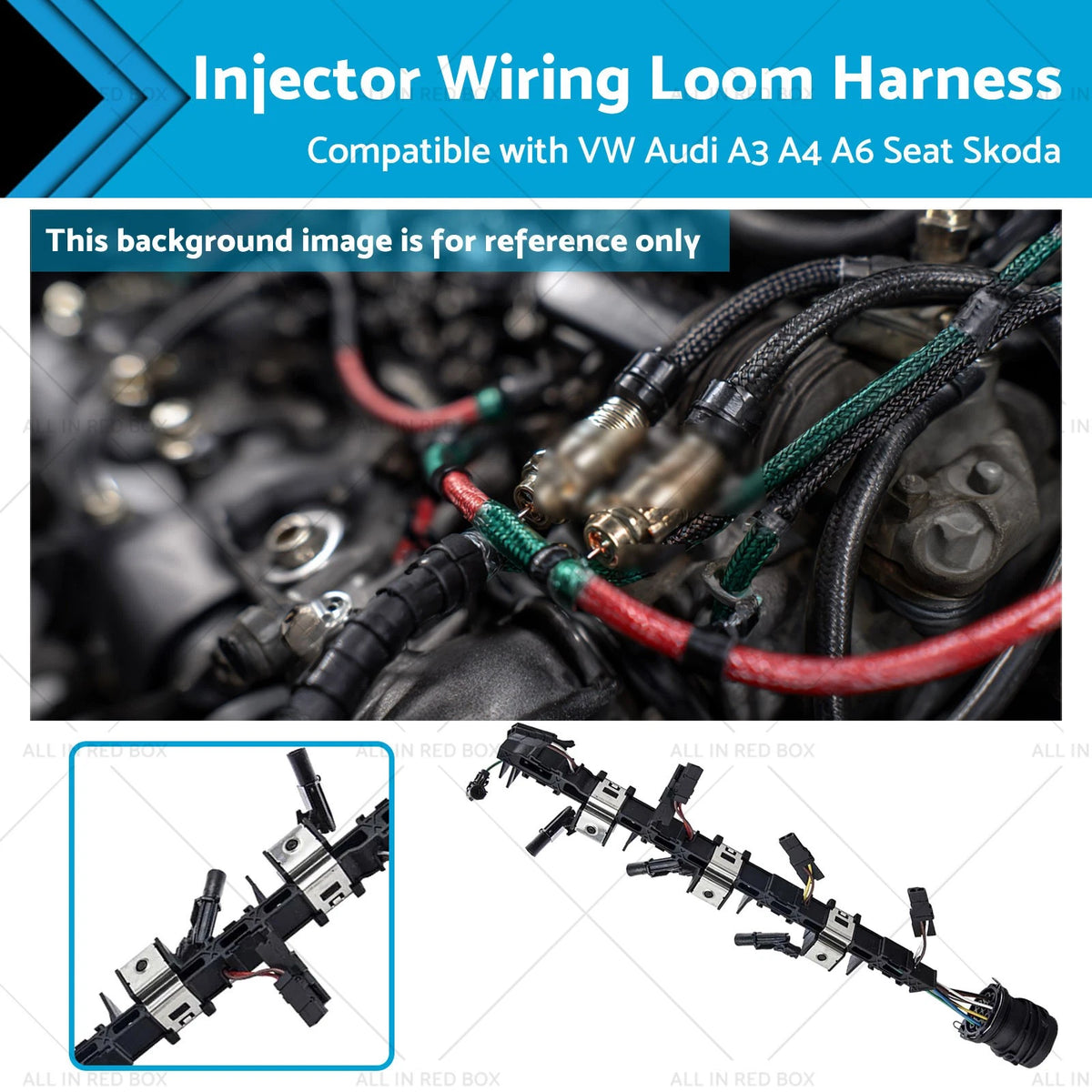 Injector Wiring Loom Harness for VW Audi A3 A4 A6 Seat Skoda (2003–2010) 03G971033L
