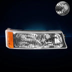 Bumper Lights for Chevrolet Silverado/Avalanche (2003–2007) Chrome Amber