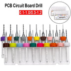 10PCS Carbide PCB Drill Bits 0.1-1.2mm for Circuit Board