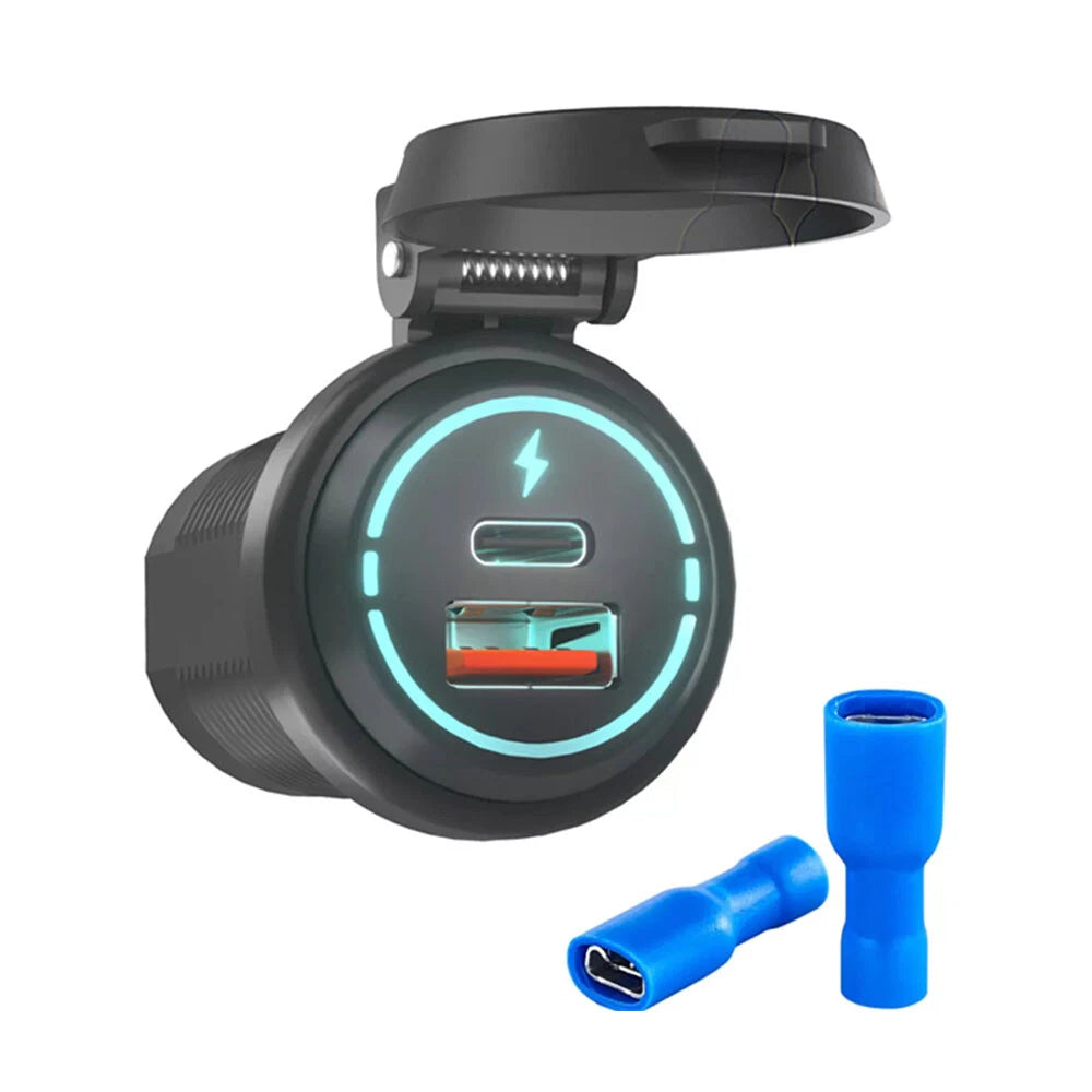 QC3.0 PD Type C USB Car Fast Charger for Universal Vehicles (2016–2023)