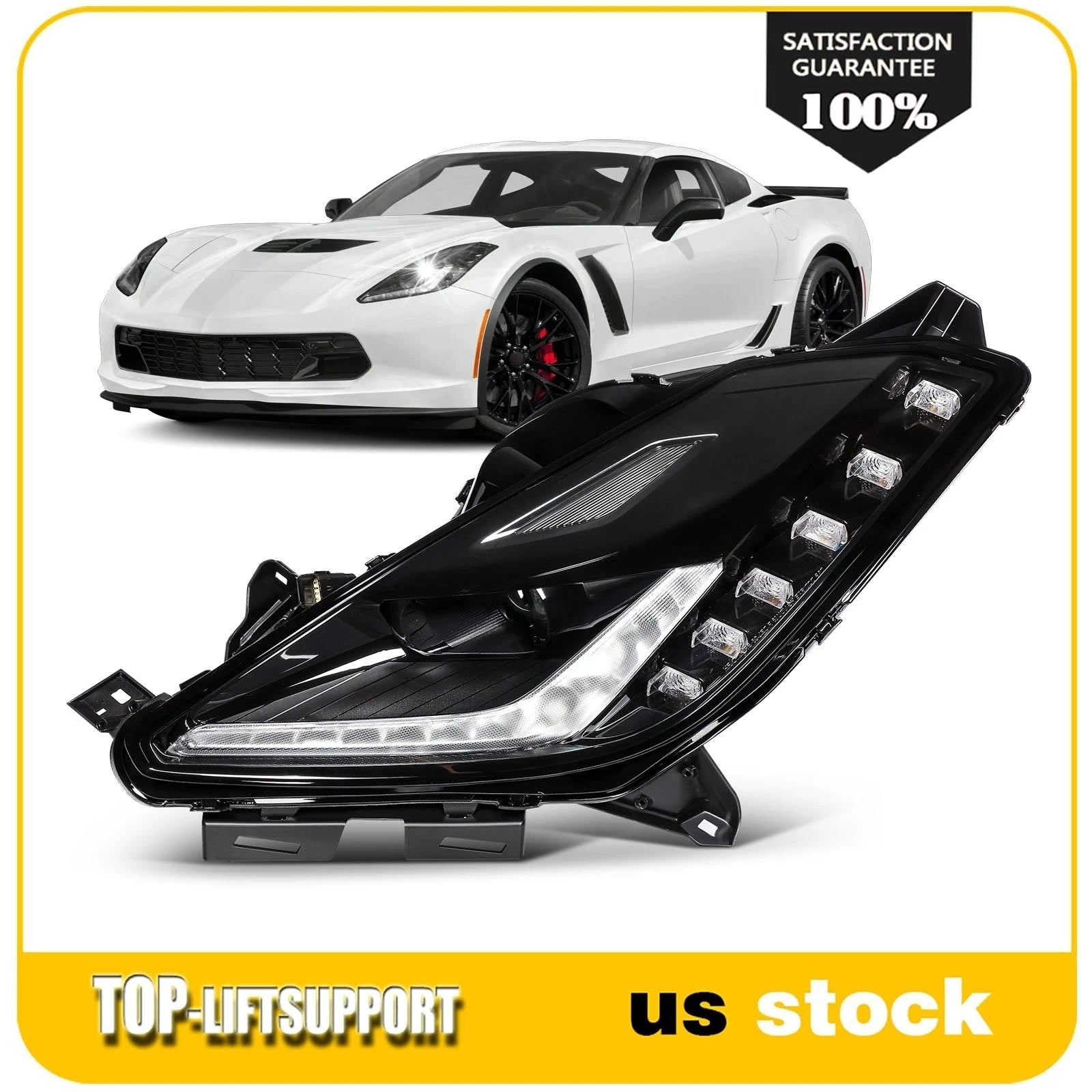 Left Side LED Headlight for Chevy Corvette Z06 (2015–2019)