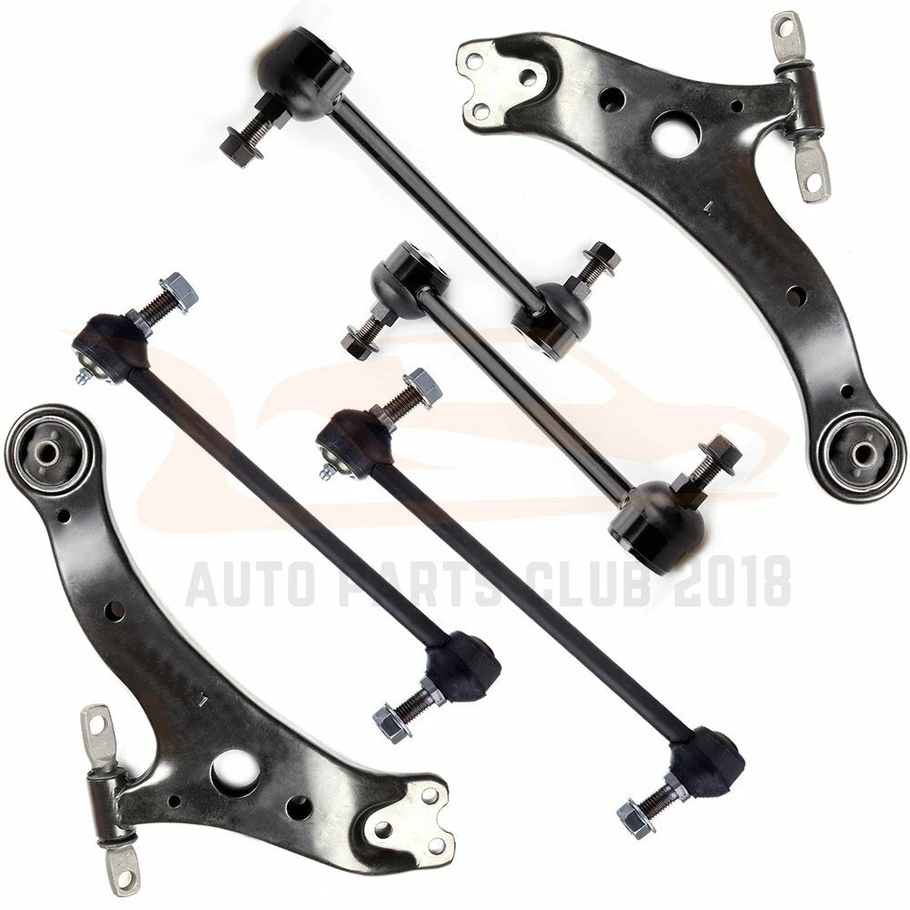 6X Front Lower Control Arm Sway Bar Suspension Kit for Toyota Camry (2002–2006)