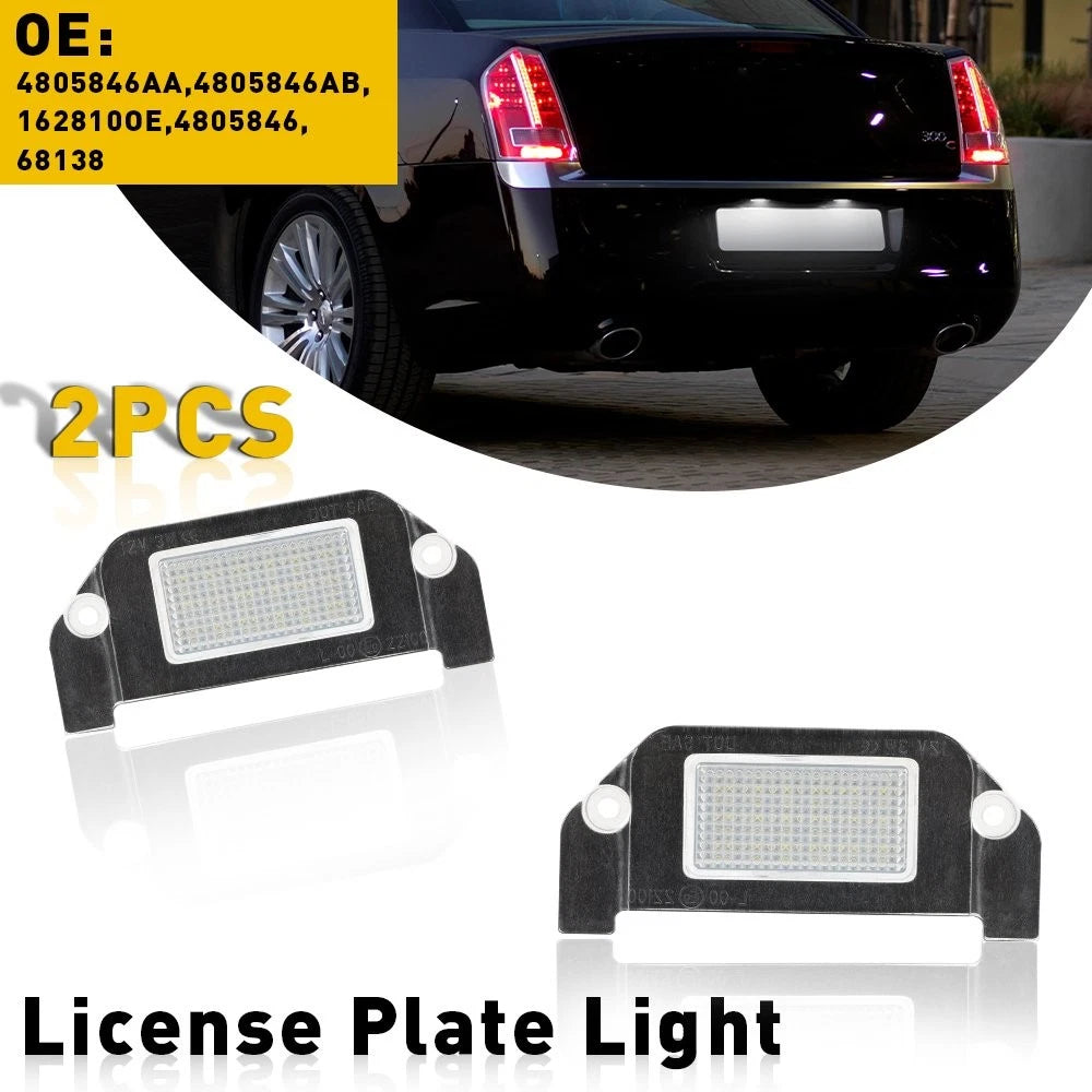 White LED License Plate Light Replacement for Chrysler 300, Sebring (2005–2014)
