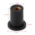 Pack of 50 M4 Rubber Well Nuts for Fairing & Screen Fixing - 8mm Hole T