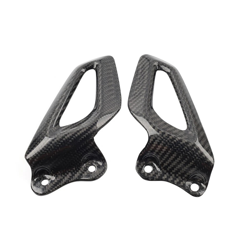 Carbon Fiber Rearset Footrest Plate Heel Guard for BMW S1000RR (2019–2024), M1000RR (2021+)