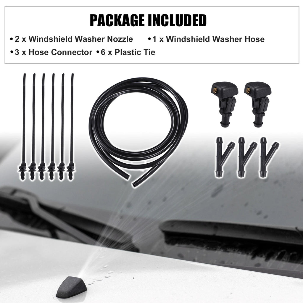 Set of 2 Windshield Washer Nozzles No. 3W7Z17603AA for Ford E-150 (2010–2014)