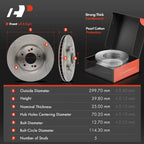 Front Disc Brake Rotors & Ceramic Pads for Honda S2000 (2000-2009)