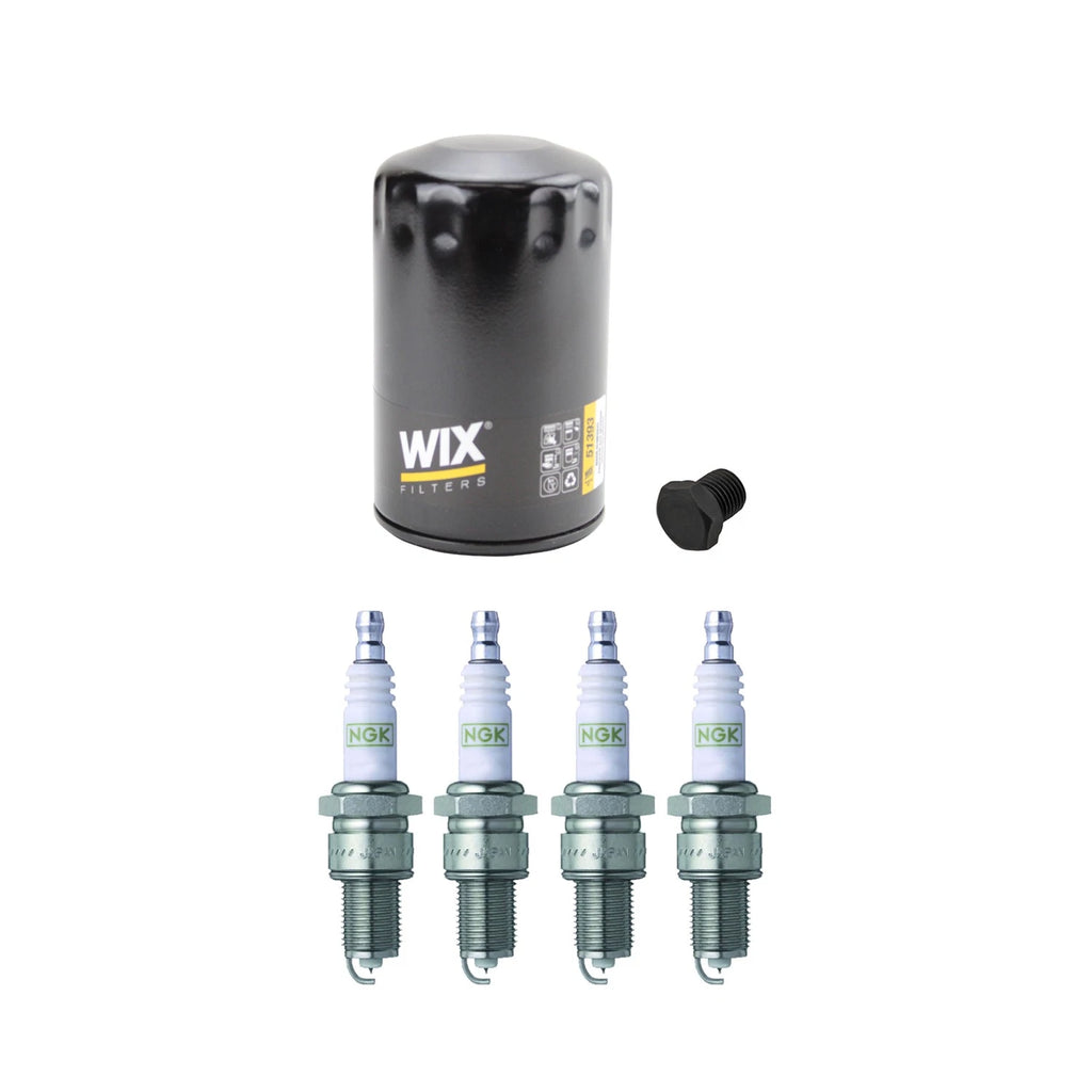 Wix Engine Oil Filter & NGK 4 Platinum Spark Plugs for Audi 4000 Fox (1980–1987)