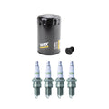 Wix Engine Oil Filter & NGK 4 Platinum Spark Plugs for Audi 4000 Fox (1980–1987)
