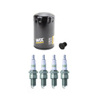 Wix Engine Oil Filter & NGK 4 Platinum Spark Plugs for Audi 4000 Fox (1980–1987)