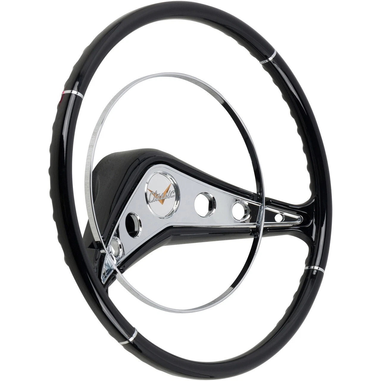 15 Inch Retro Steering Wheel with Horn Button Replacement for 1958 Chevy Impala