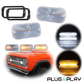 Clear Switchback LED DRL Signal Lights for Ford Bronco (1966–1968)