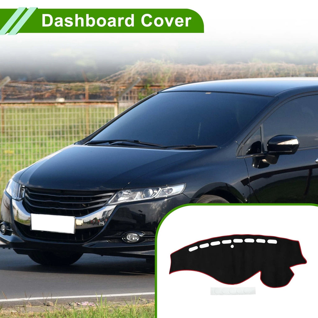 Dashboard Cover Mat for Honda Odyssey (2009–2014) Sun Protector Black Red