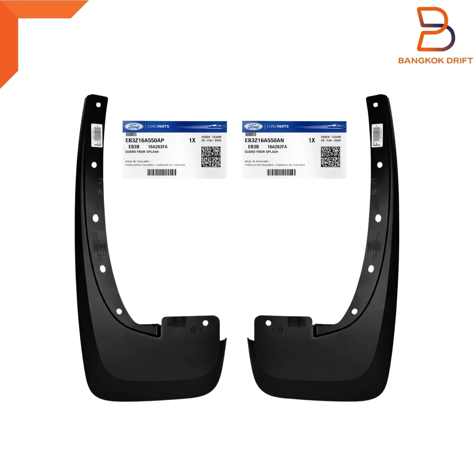 Front Mudflap Splash Guard for Ford Ranger T6 (2011-2022)