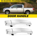2X Rear Exterior Door Handle for Nissan Armada LE (2005–2009) Chrome