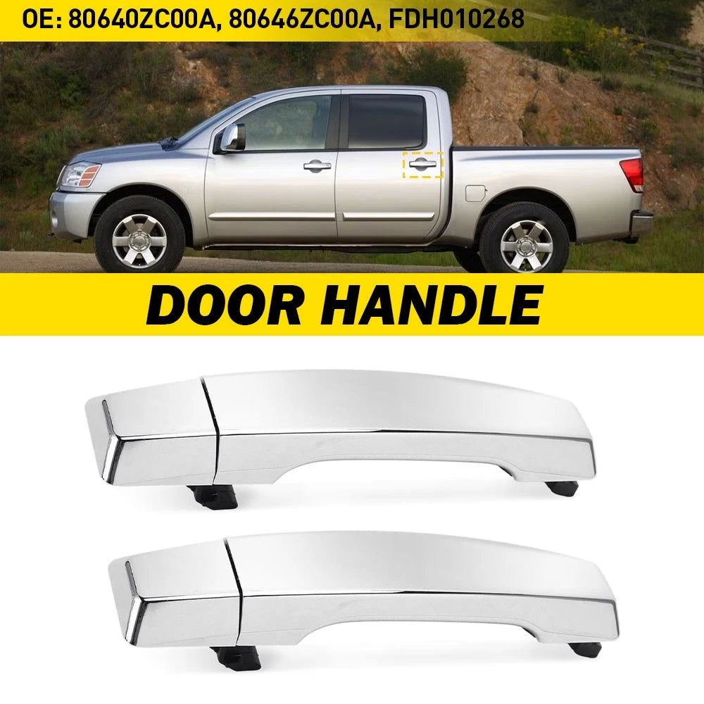 2X Rear Exterior Door Handle for Nissan Armada LE (2005–2009) Chrome