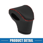 Automatic Gear Shift Knob Cover for Kia Seltos (2021–2023) Black Red Stitches