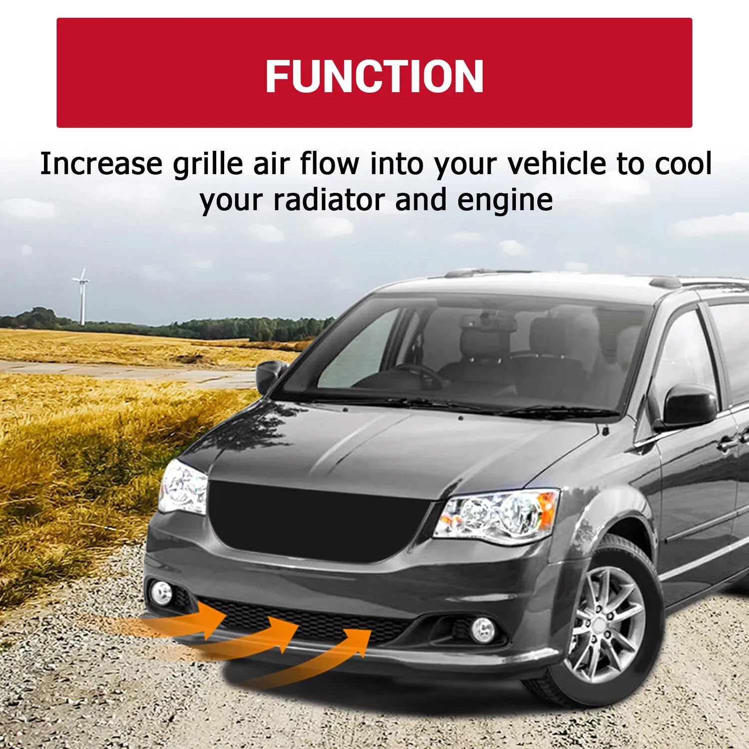 Lower Front Bumper Grille for Dodge Grand Caravan (2011-2020)
