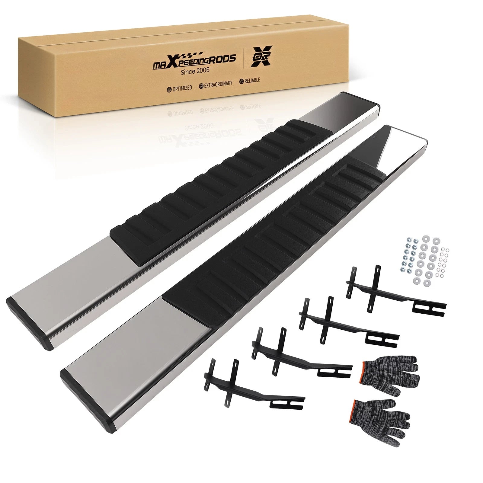 6" Wide Nerf Bars Side Steps for Ford F150 (2015–2026) H Style Non-Slip