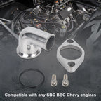 90° Swivel Water Neck Thermostat Housing for Chevy SBC BBC (265–350)