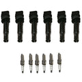 6x Ignition Coil & Iridium Spark Plug for Volkswagen Passat Atlas Audi Q7 (2018–2023)