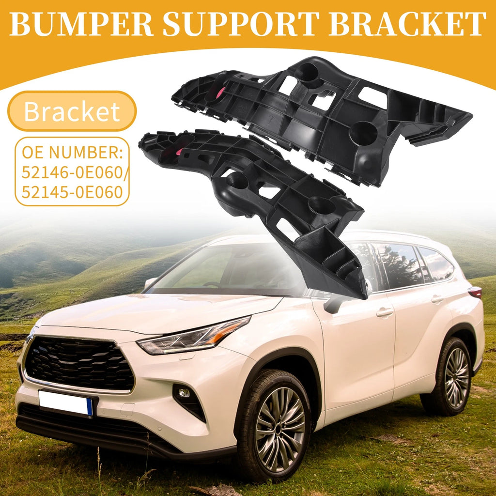 Set of 2 Front Bumper Support Brackets for Toyota Highlander (2014–2016)