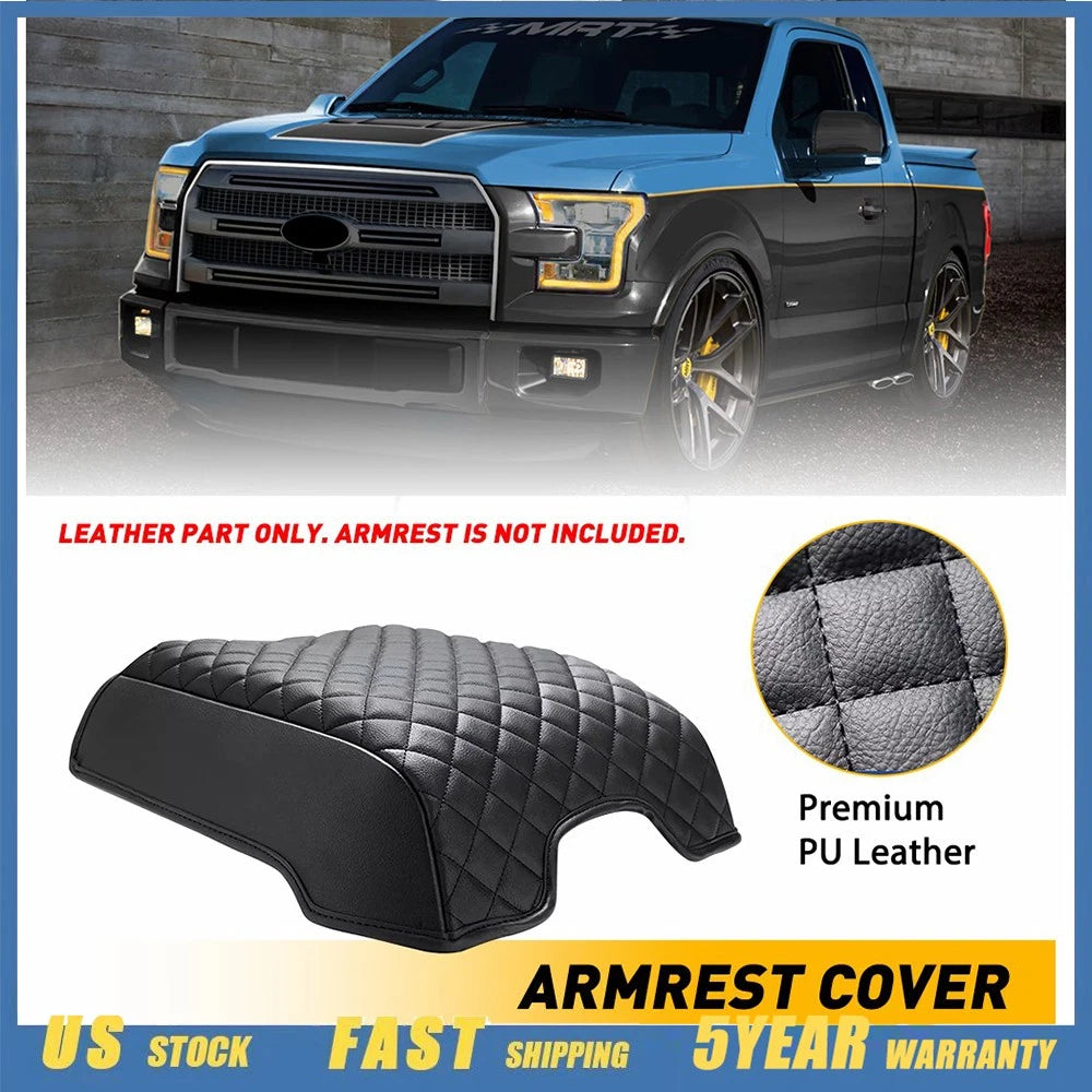 Center Console Lid Armrest Cover Cushion Pad for Ford F150 F250 F350 (2015–2022)