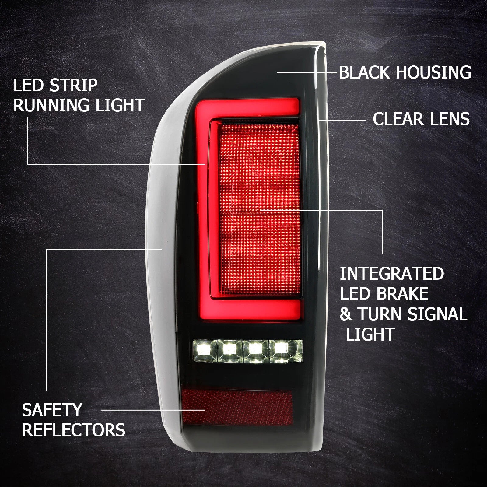 LED Rear Tail Lights for Toyota Tacoma (2016-2023)
