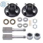 Set of 2 Trailer Hub Kit & BT8 Spindle & Bearing Kit for 4 on 4" Trailers (2000 lbs)