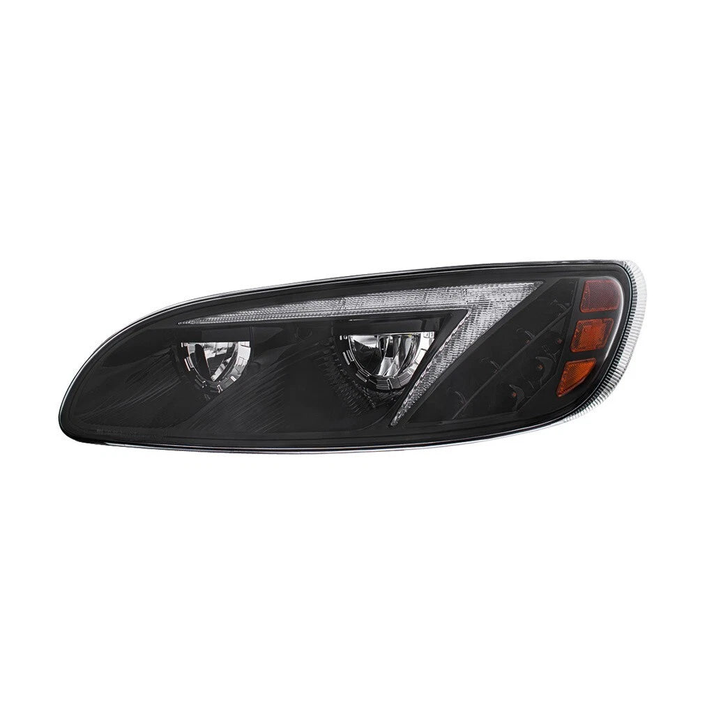 LED Headlights Front Pair w Color Changing Light Bar for Peterbilt 386 387 (2016–2018)