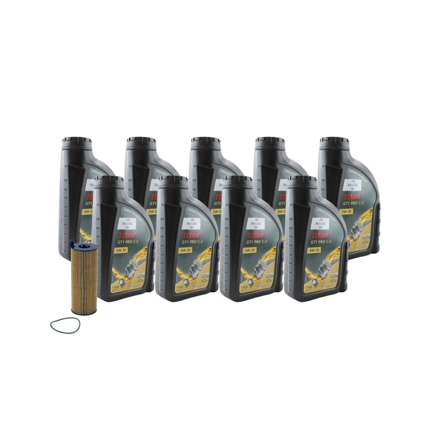 Engine Oil Change Kit 9L Fuchs TITAN GT1 PRO C-3 5W-30 for Q7 Touareg (2007–2018)