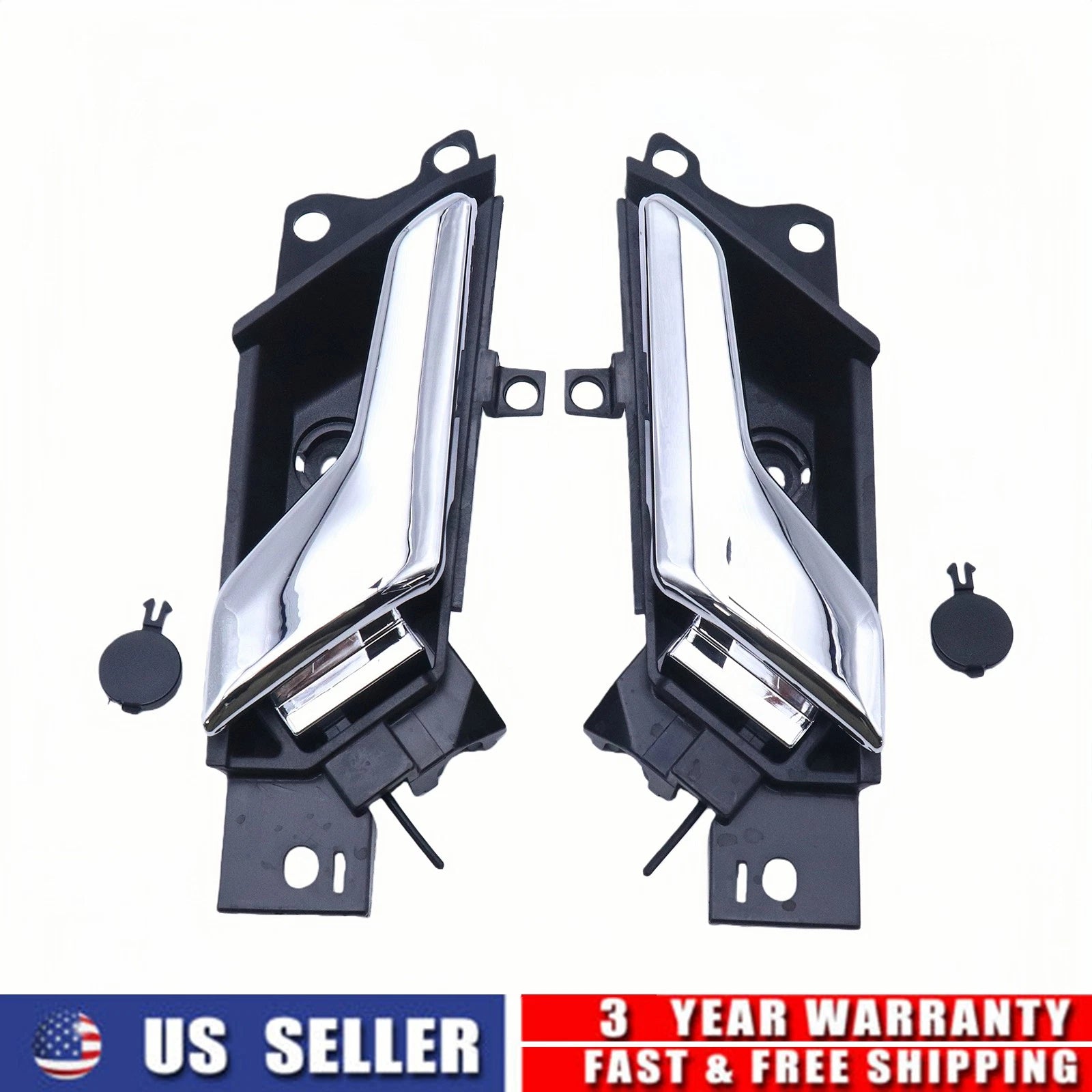 Set of 2 Chrome Interior Door Handles for Chevy Captiva Sport (2012–2015)