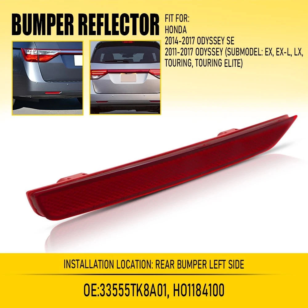 Bumper Reflector for Honda Odyssey (2011–2017) Rear Driver Side 33555TK8A01 EO