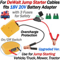 Jump Starter Charger Adapter for Dewalt 18V 20V