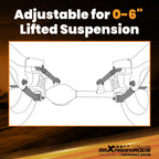 2X Front Lower Adjustable Control Arms for Jeep Wrangler JK (2007–2018)