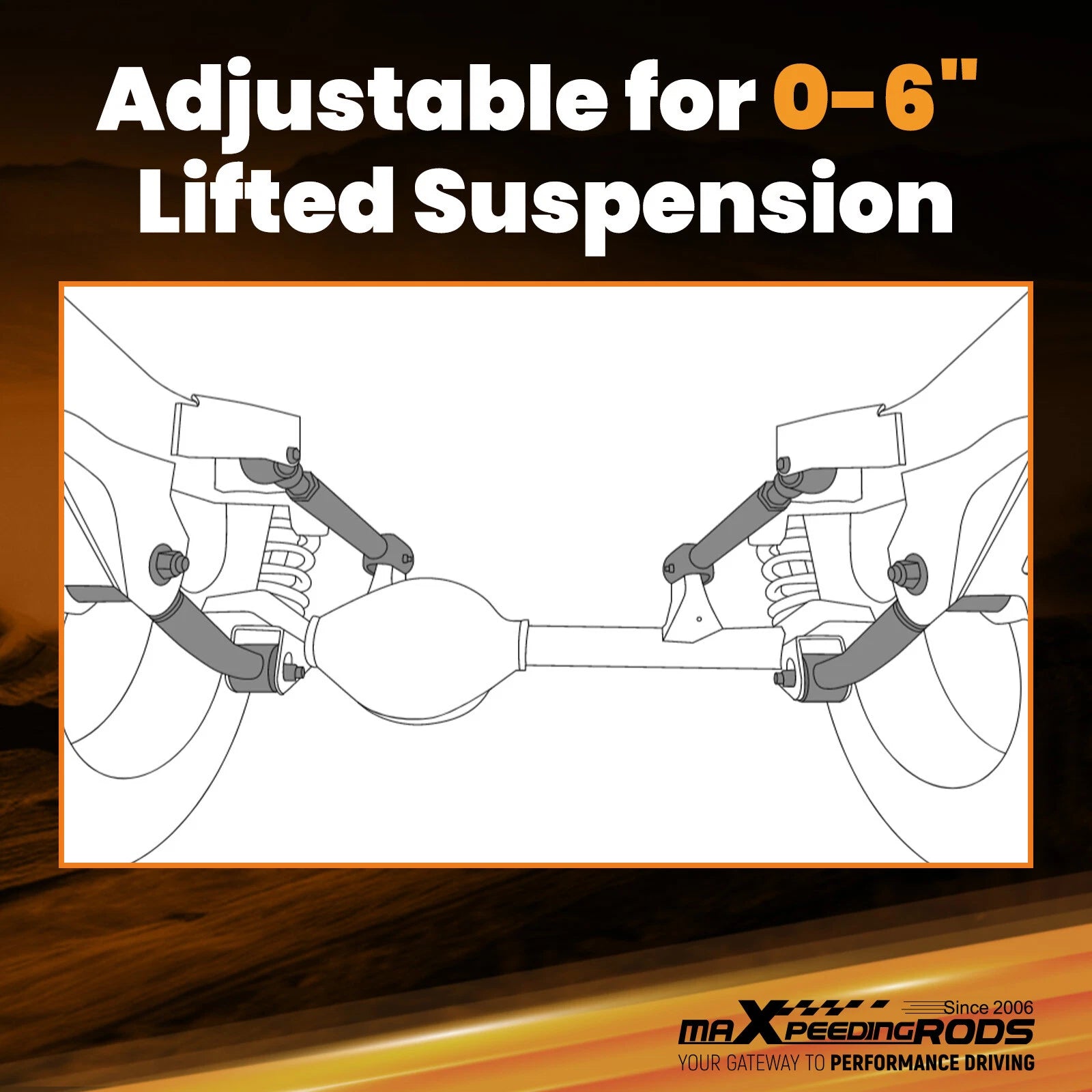 2X Front Lower Adjustable Control Arms for Jeep Wrangler JK (2007–2018)