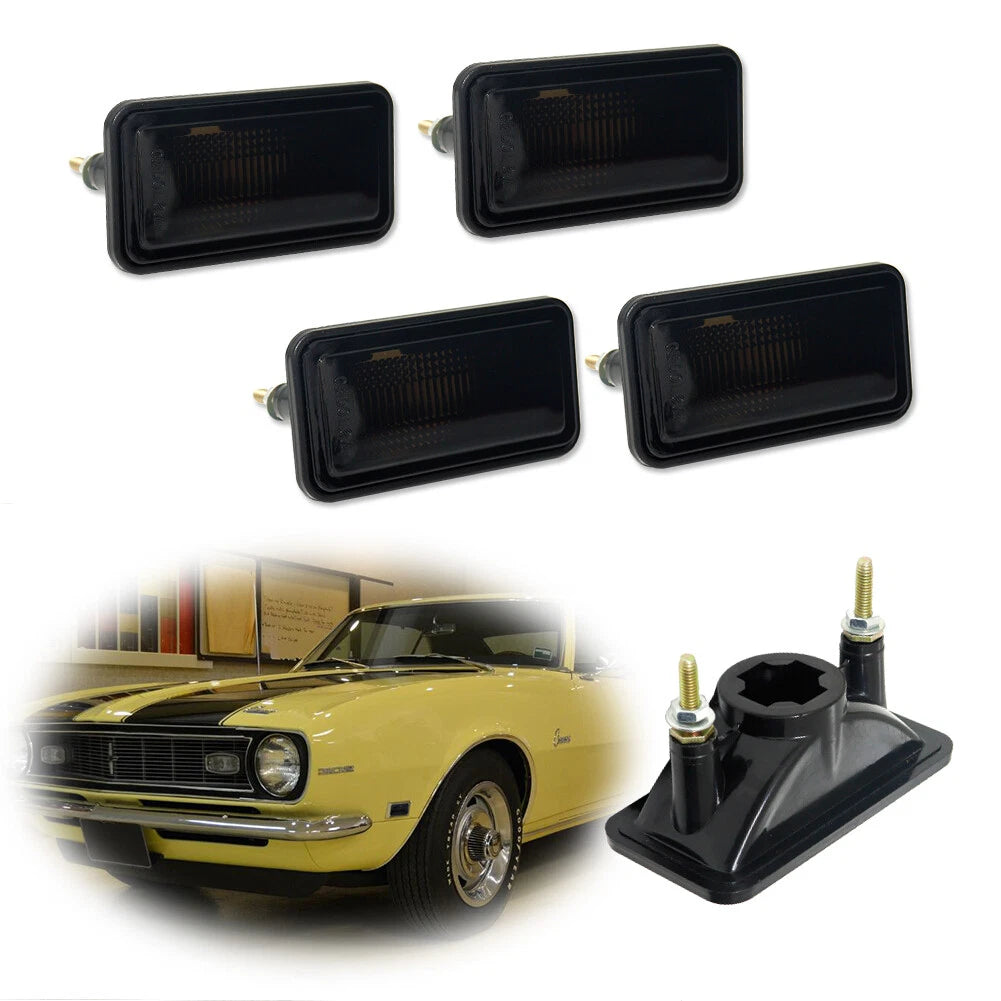 Set of 4 Smoke Side Marker Lamps for 1968 Chevrolet Bel Air C10