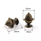 Set of 4 Antique Strawberry Drawer Cabinet Knobs 30x22mm