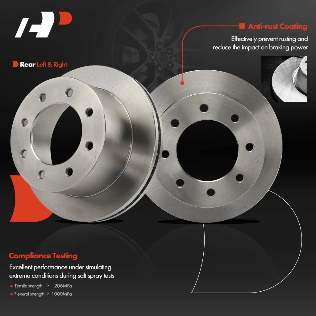 Rear Disc Brake Rotors & Ceramic Pads for Chevy Silverado 3500 HD (2011–2019)